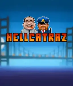 Dive into the action-packed world of Hellcatraz slot by Relax Gaming, showcasing a quirky prisoner and a guard with the infamous Alcatraz prison and San Francisco skyline in the background. This image captures the fun and humor of an escape-themed game, great for those who enjoy playful themes, offering a nostalgic escape. 