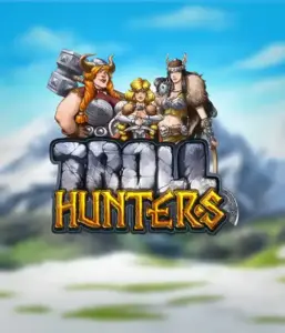 Step into the world of "Troll Hunters," where valiant Viking warriors prepare to confront their foes. The logo displays a male and female Viking, equipped with weapons, set against a chilly landscape. They radiate power and determination, reflecting the core of the game's adventurous theme.